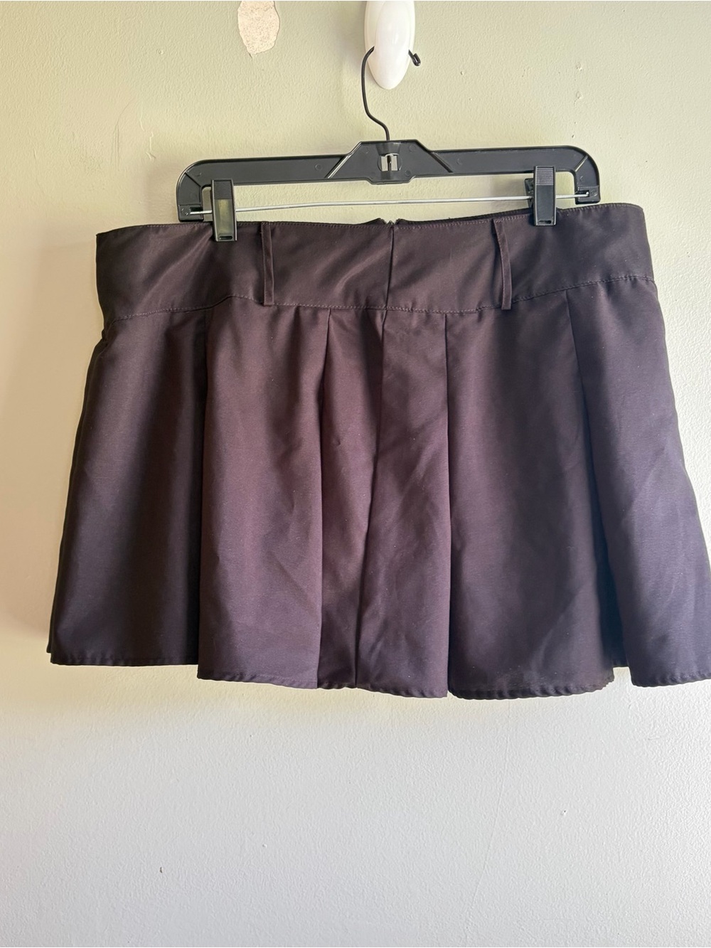 Women's Black Pleated Mini Skirt With Belt Loops Night Out - 1X